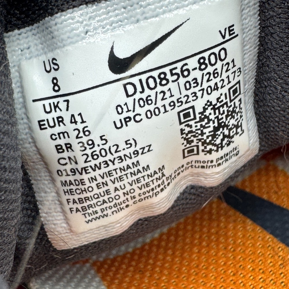 Nike Air Zoom Pegasus 38 Tennessee Vols Shoes Mens 8 Orange Running Sneakers - Picture 8 of 9
